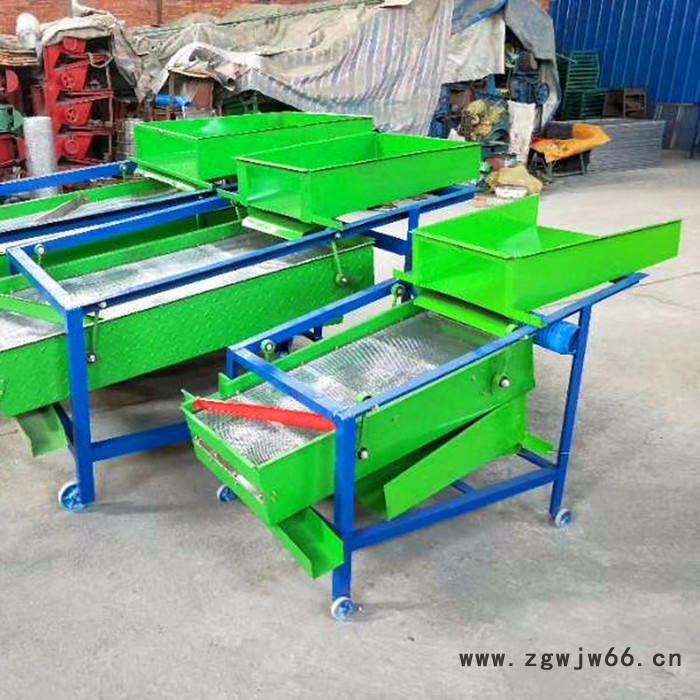 山东曲阜浩运机械直销多功能家用电动双层筛网粮食清选机 自带风机带电机粮食筛选机图2