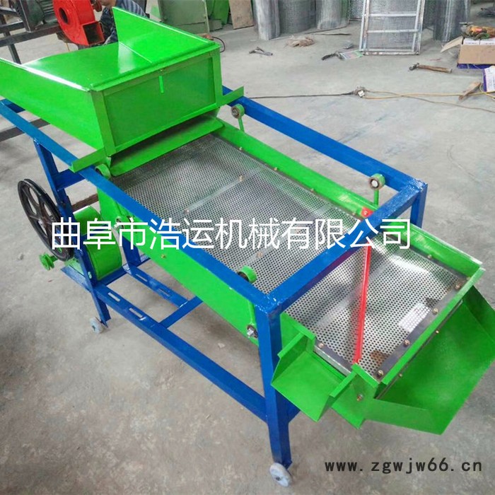 山东曲阜浩运机械直销多功能家用电动双层筛网粮食清选机 自带风机带电机粮食筛选机图5