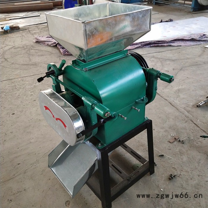 信达供应花生轧胚机 家用电机式杂粮破碎机 对辊破碎机图2