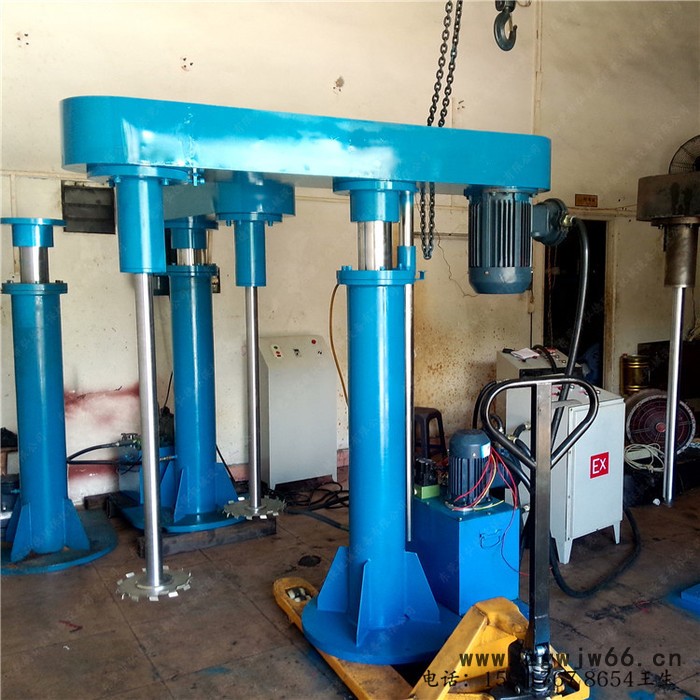 腻子粉高速分散机 5.5KW电动液压升降防爆电机变速剪切涂料分散机图3