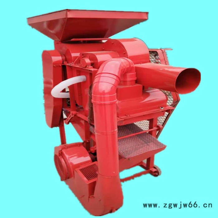 双电机除尘型自动进料花生剥壳机 花生种子不烂籽去壳机 家用电动花生剥壳机 高产量无尘型花生剥壳机图2