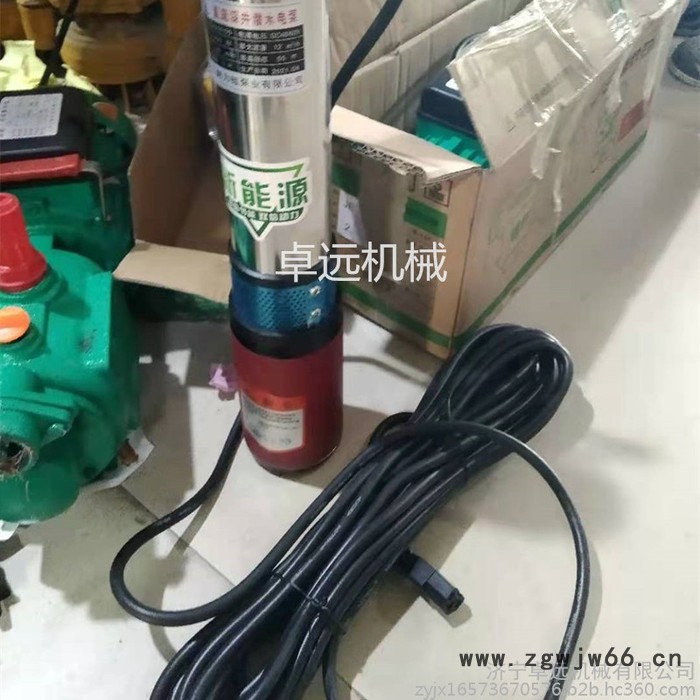 深井潜水泵 插电动车电瓶60伏抽水泵现货 直流水泵 铜芯电机图3