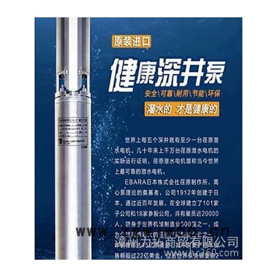 荏原EBARA 屏蔽水式电机，不锈钢健康深井泵，潜水泵，温泉泵