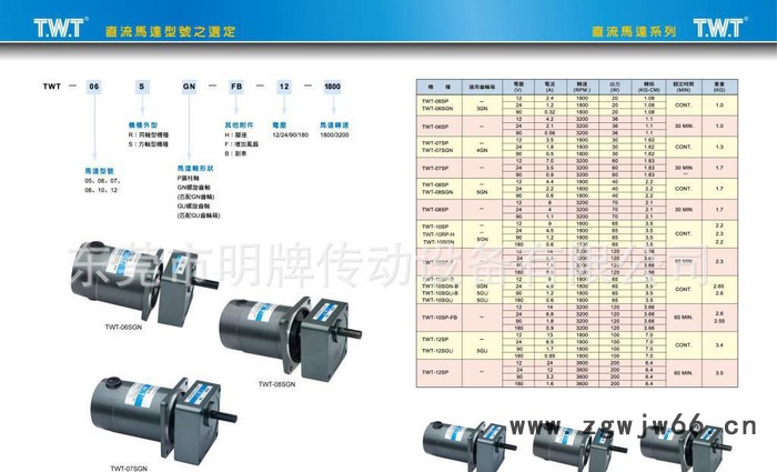 TWT直流电机 DC24V 1800转东炜庭直流调速电机东炜图2