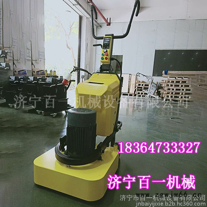 进口电机多功能四盘研磨机  山东百一机械牌12个头的水泥地面打磨机图3