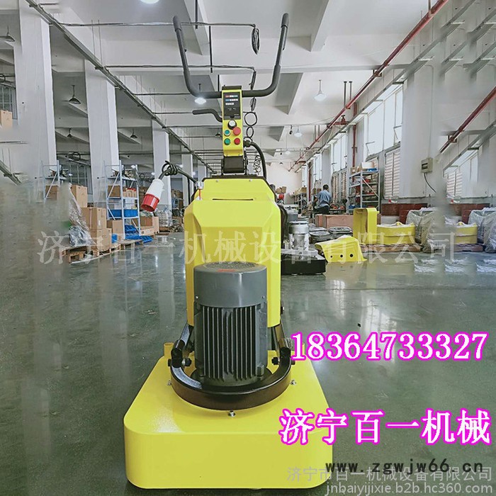进口电机多功能四盘研磨机  山东百一机械牌12个头的水泥地面打磨机图2