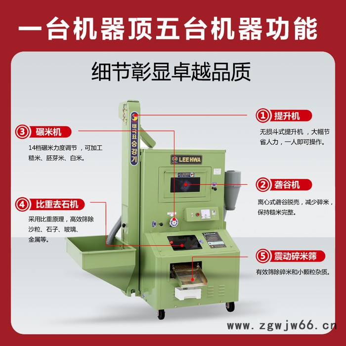 原装进口双电机碾米机   产量高 碎米率低