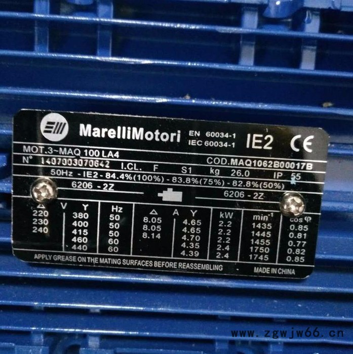 马拉利（Marellimotori ）电机MAQ 100LA4，原装进口，品质保证 上海邦典机电设备有限公司图4