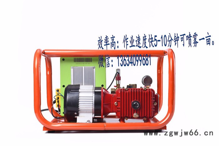 2018新款48V/60V打药机 60V果树打药机厂果树菜园电动打药喷雾泵大棚蔬菜小麦无刷电机喷雾机消毒泵批发图3