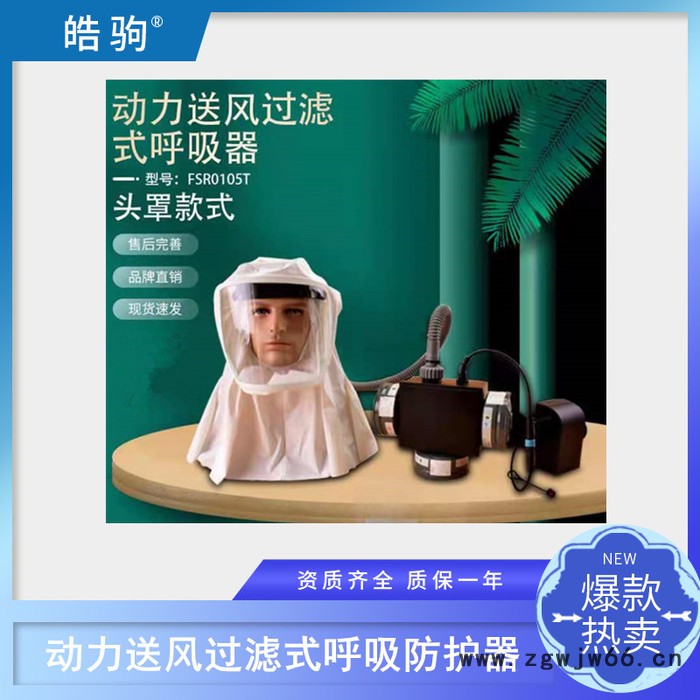 皓驹FSR105T无刷电机PC透明材质抗冲击送风头罩 便携式呼吸防护器 全面型呼吸防护器 动力送风过滤式呼吸防护器图3