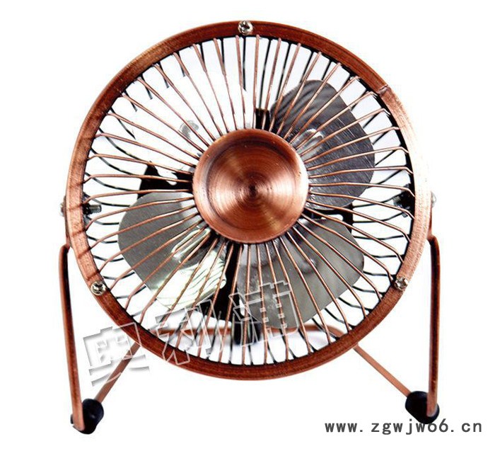 直销usb风扇 无刷电机古铜电风扇 复古铝叶超静音迷你小风扇