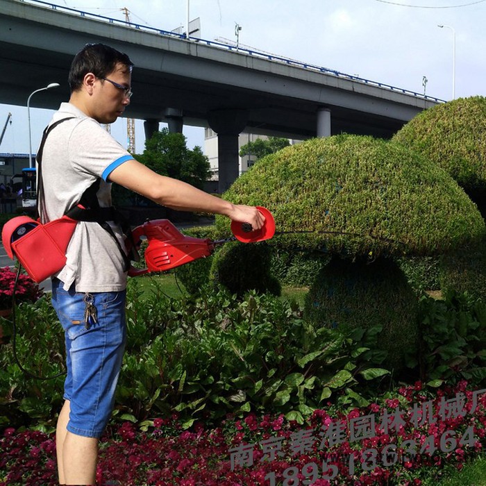 供应绿节牌无刷电机锂电I型电动弧形修球机_绿篱机_苗圃机械图2