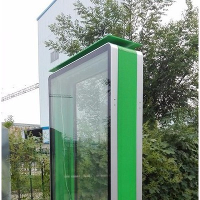 豫源智造 太阳能广告垃圾箱 铝型材垃圾箱 手机充电 无刷电机滚动广告画面