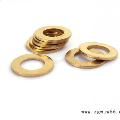 沃螺特黄铜垫片/冲压紧固件/黄铜平垫圈片/可加工铜垫圈/全纯铜平垫