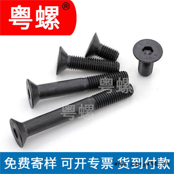 紧固件珠海10.9级内六角沉头螺钉 平杯M5乘12 粤螺紧定螺丝厂家图3