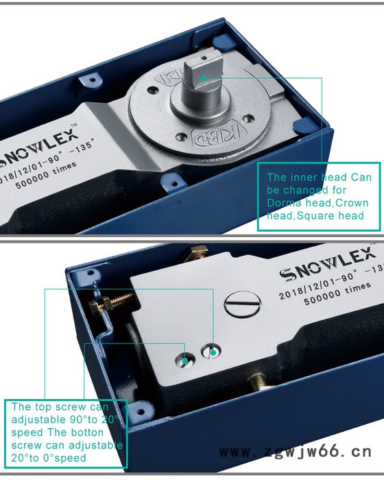 S-2400 承重300公斤地弹簧 重型地弹簧 大门地弹簧图4