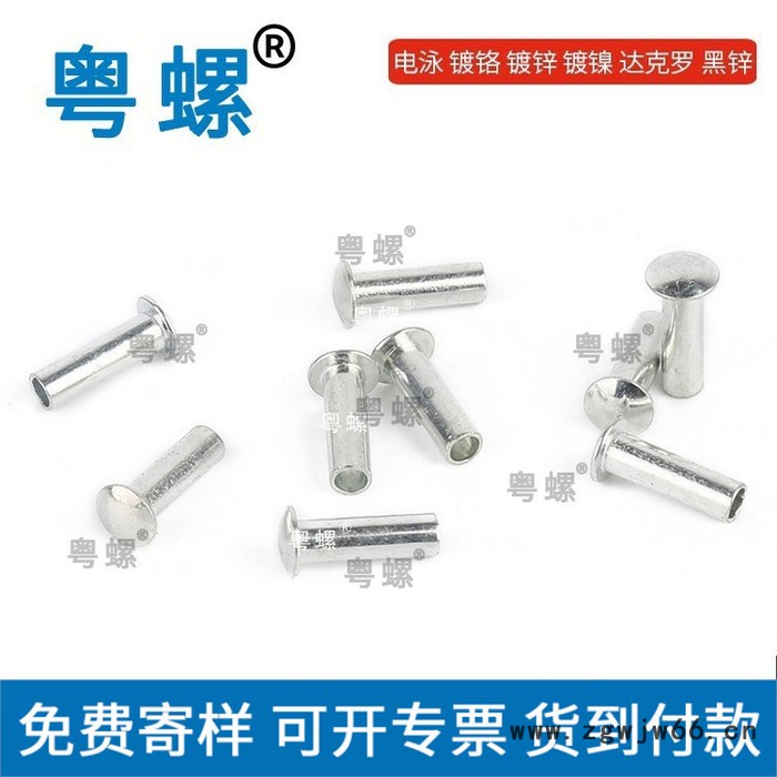 佛山生产半空心铆钉 半圆头扁圆头 机械工业用紧固件铆钉厂商图2