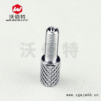 手拧螺丝 十字滚花尖头螺栓 不锈钢 螺比 非标紧固件 广州厂家