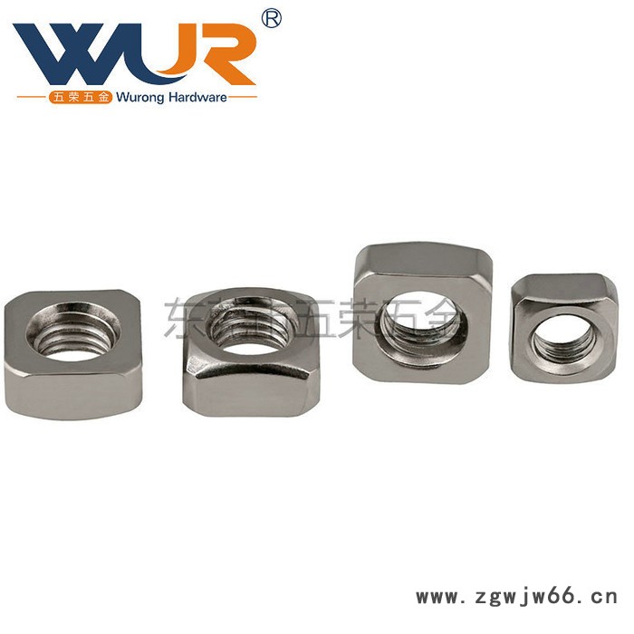 304不锈钢四方螺母四方螺帽 紧固件连接件方螺母 方型螺母M3-M10图2