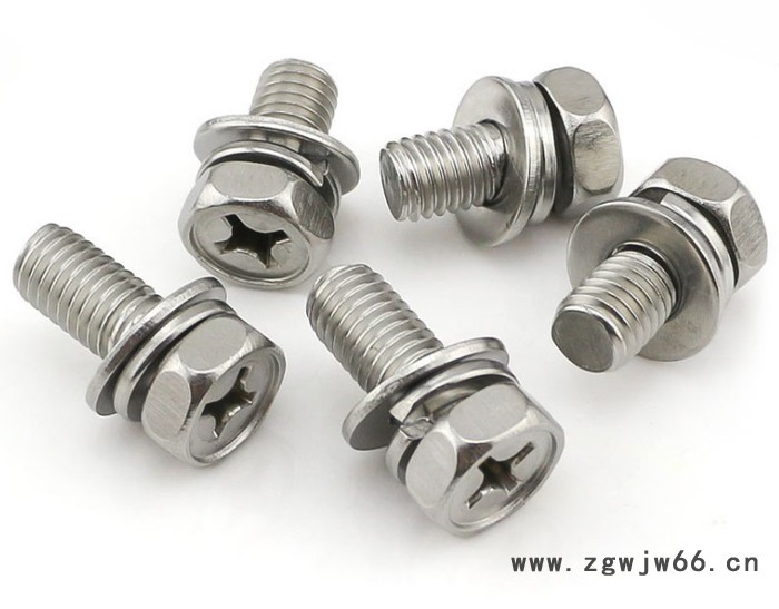 304.316不锈钢十字凹面外六角三组合螺栓 国标不锈钢紧固件高强度螺栓 凹穴外六角组合螺栓 工厂直发沃螺特图4