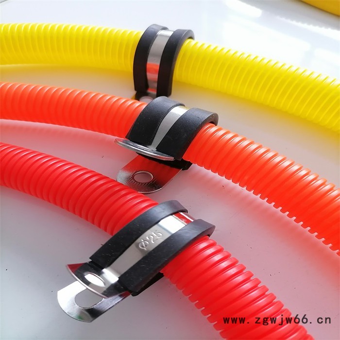 FLT-R(P)单层不锈钢包胶管卡  福莱通R型金属固定卡子 304包胶P型卡箍 管件紧固件批发图4