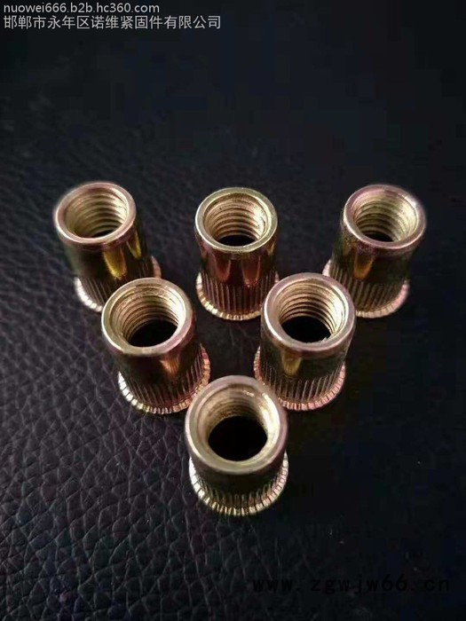 诺维紧固件厂家**拉铆螺母 铆螺母 平头竖纹铆螺母 滚花拉母M3-M12 彩锌图2