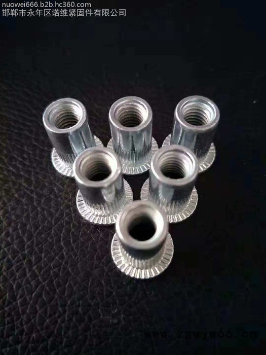 诺维紧固件厂家**拉铆螺母 铆螺母 平头竖纹铆螺母 滚花拉母M3-M12 彩锌图3