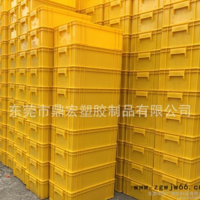 13号黄色五金箱 加厚载重塑料周转箱 HDPE五金模具塑