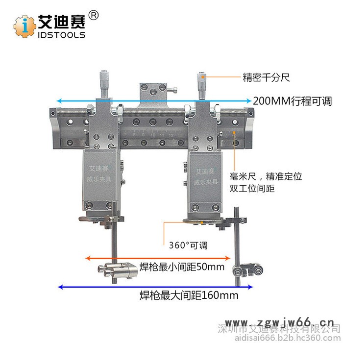 威乐夹具模组 夹咀 自动焊锡夹具手柄发热芯模组固定支架 手柄紧固件 威乐双头夹具 高频夹具 发热芯夹具图3
