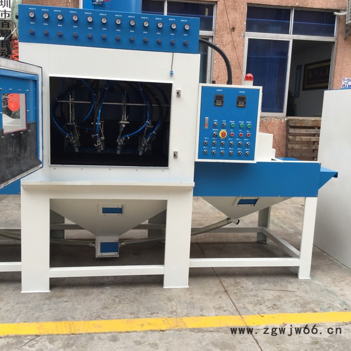 百恒BH-1350 自动化平面输送式喷砂机五金模具不锈钢喷砂机图2