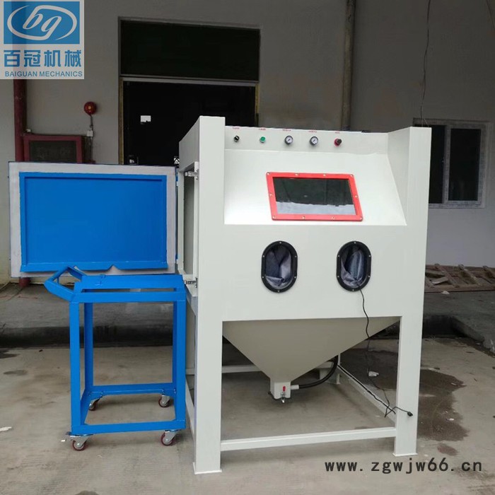 供应深圳模具喷砂机手推车转盘喷砂机东莞五金模具喷砂机大量** 手动喷砂机图8