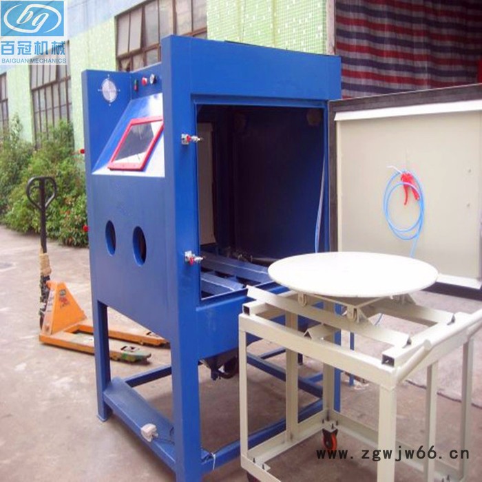 供应深圳模具喷砂机手推车转盘喷砂机东莞五金模具喷砂机大量** 手动喷砂机图5