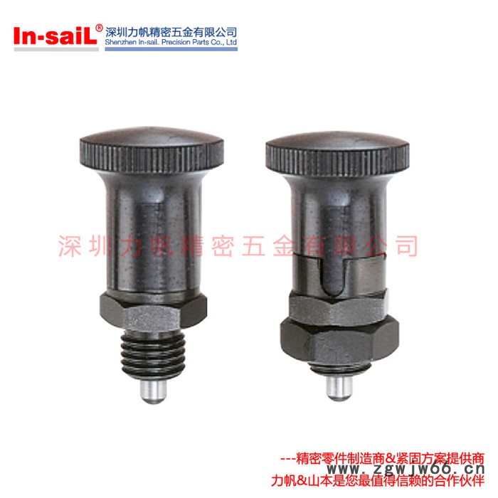 紧凑型旋钮柱塞 弹簧定位销 分度销 复位型自锁型旋钮弹簧销图2