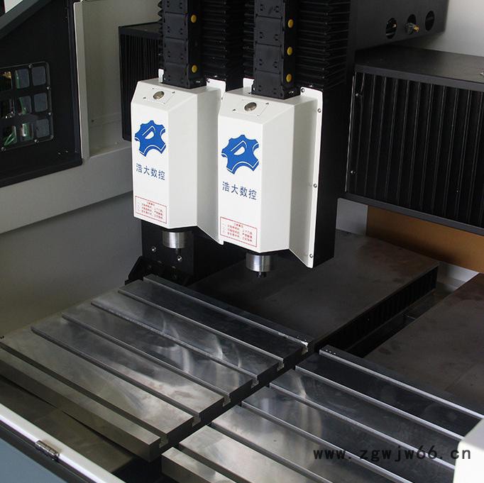 深圳浩大HD-440D数控金属模具精雕机 高速高精密自动双头雕铣机图4