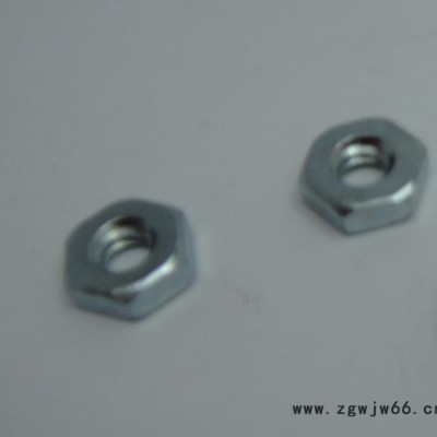 实茂紧固件 现货德制六角螺母 M2.5 普通镀锌 DIN934 清仓价批发