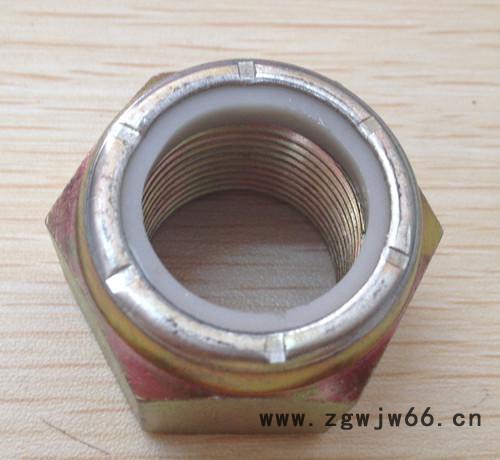 实茂紧固件 美制细牙尼龙锁紧螺母1'' -14黄锌  清仓价批图2