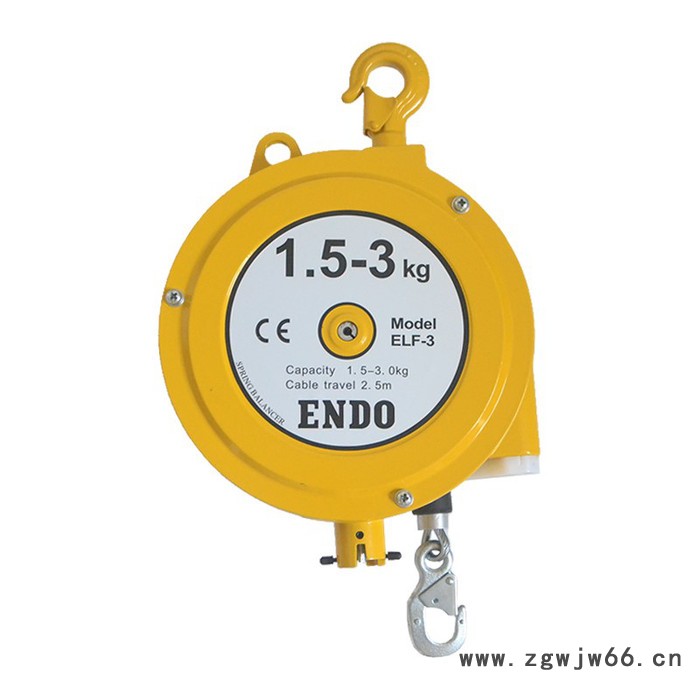 日本ENDO弹簧平衡器ELF-3远藤平衡吊1.5-3kg加长型电批弹簧平衡吊钩2.5米图5