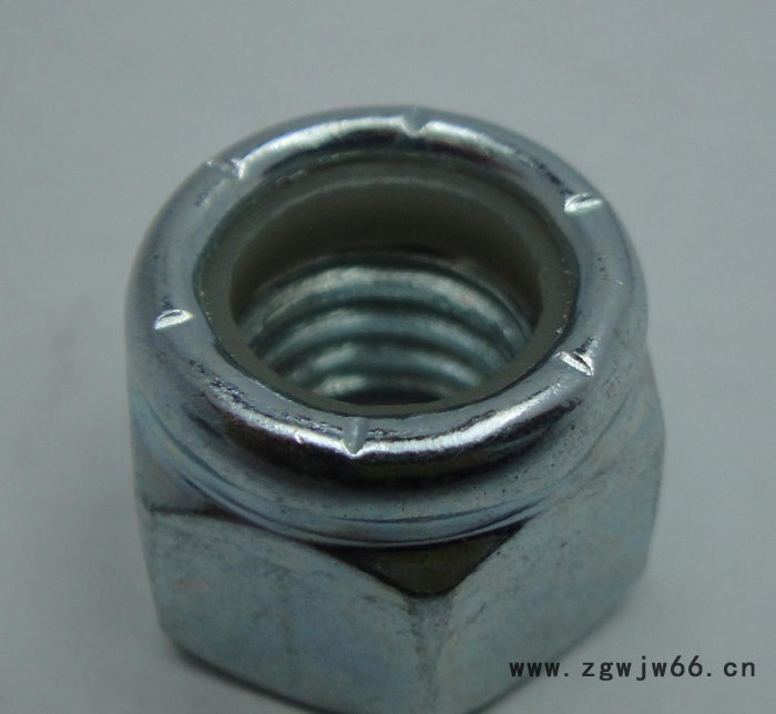 实茂紧固件 现货美制尼龙锁紧螺母#10-24普通镀锌  清仓价批发图2