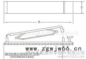 低价 尼龙材质 塑料紧固件 塑料电线固定座 FCB 本色图2