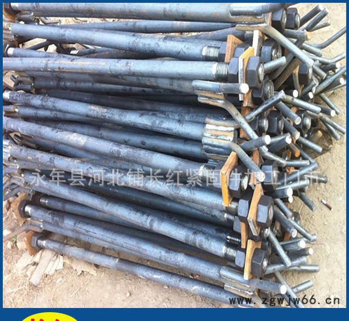 长红紧固件 塔吊地脚螺栓 碳钢Q235地脚螺栓 现货图3