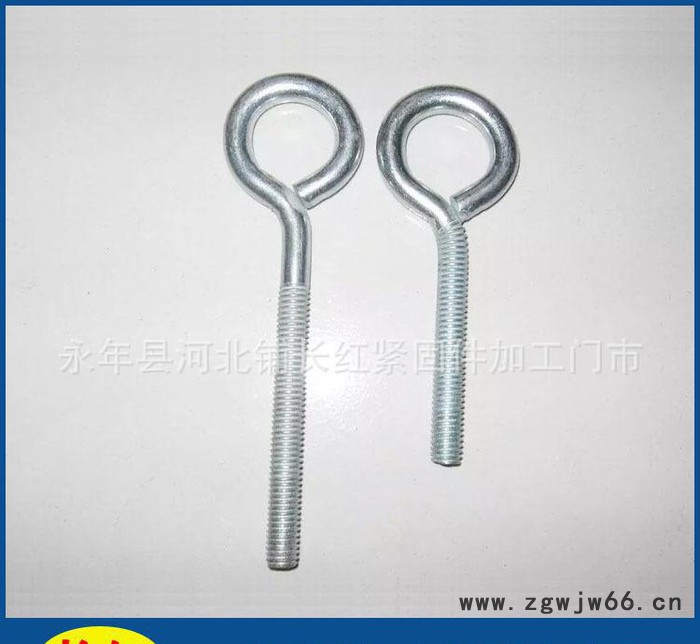 长红紧固件M6-M12国标镀锌羊眼螺栓 吊环螺栓图2