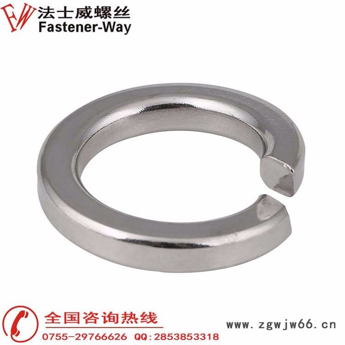 法士威英美制304/316不锈钢弹垫 弹簧垫圈弹簧垫片1/4 5/16 3/8 7/16 美制不锈钢弹垫图4