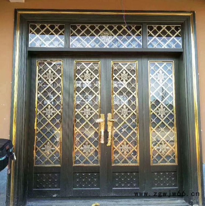 不锈钢地弹簧玻璃门 厂家定制黑钛金商铺、酒店不锈钢地弹簧大门图6