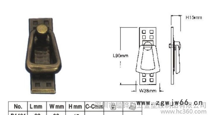 仿古拉手 实木家具拉手 四方拉手 其他紧固件、连接件图2