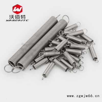 304不锈钢 小拉簧拉伸带钩弹簧拉力弹簧拉门簧线性0.8/1/1.2/1.5/2