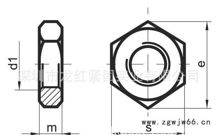紧固件 不锈钢304六角薄螺母DIN439 GB6172 材图3