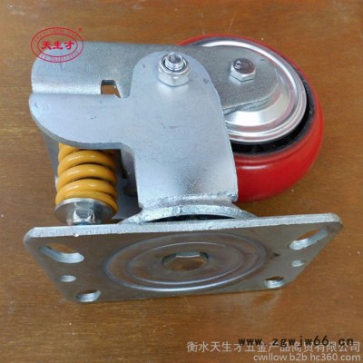 供应8寸弹簧减震万向轮 韩式弹簧减震万向轮 立式弹簧减震万向轮