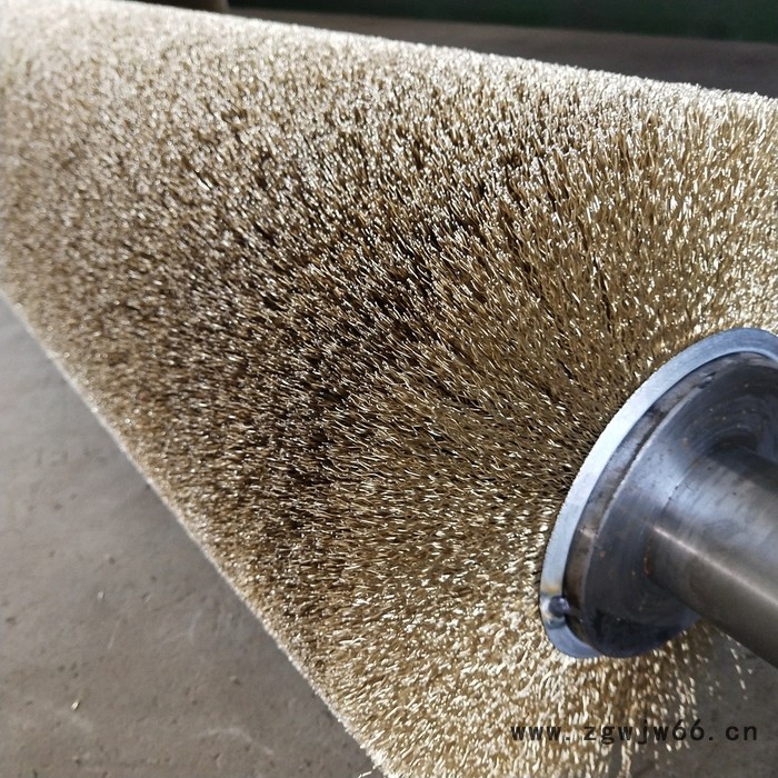 弹簧刷辊|尼龙丝钢带缠绕辊刷|磨料丝|钢丝|不锈钢板除锈抛光图5