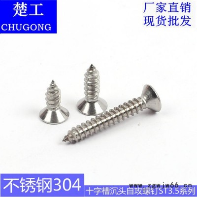 十字槽沉头自攻螺钉紧固件定制厂家不锈钢304,ST3.5系列螺丝