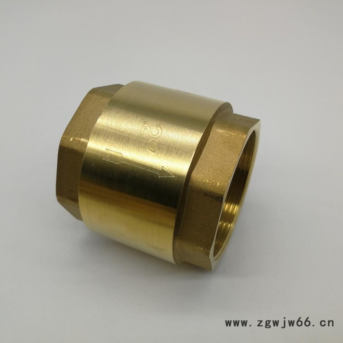 全铜立式止回阀内外丝弹簧式止回阀1寸**图2